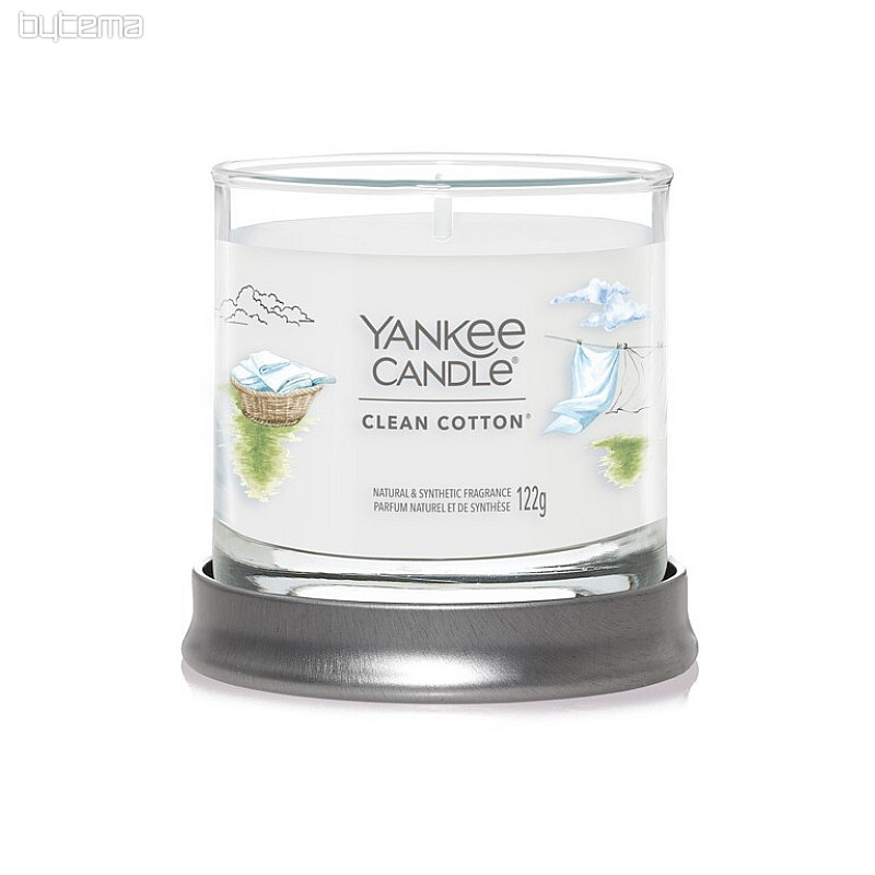 świeczka YANKEE CANDLE zapach CLEAN COTTON TUMBER SMALL