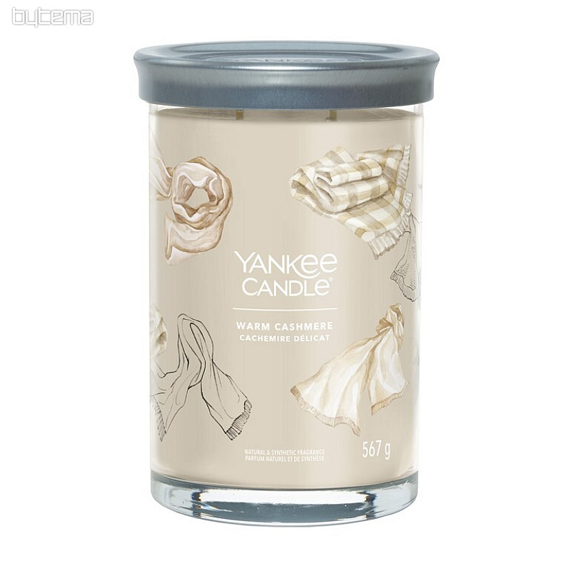 świeczka zapachowa YANKEE CANDLE WARM CASHMERE TUMBER DUŻA 2 KNOTY