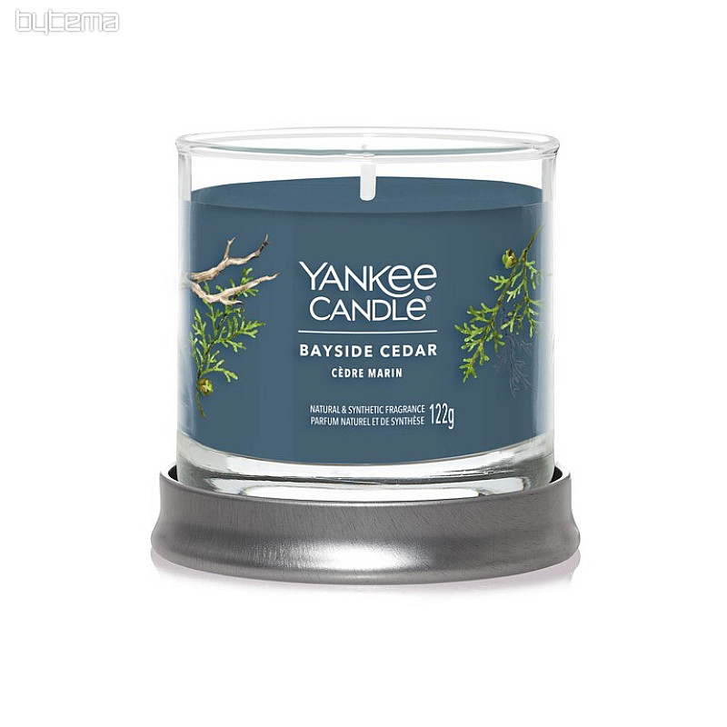 świeczka YANKEE CANDLE zapach BAYSIDE CEDAR TUMBER SMALL