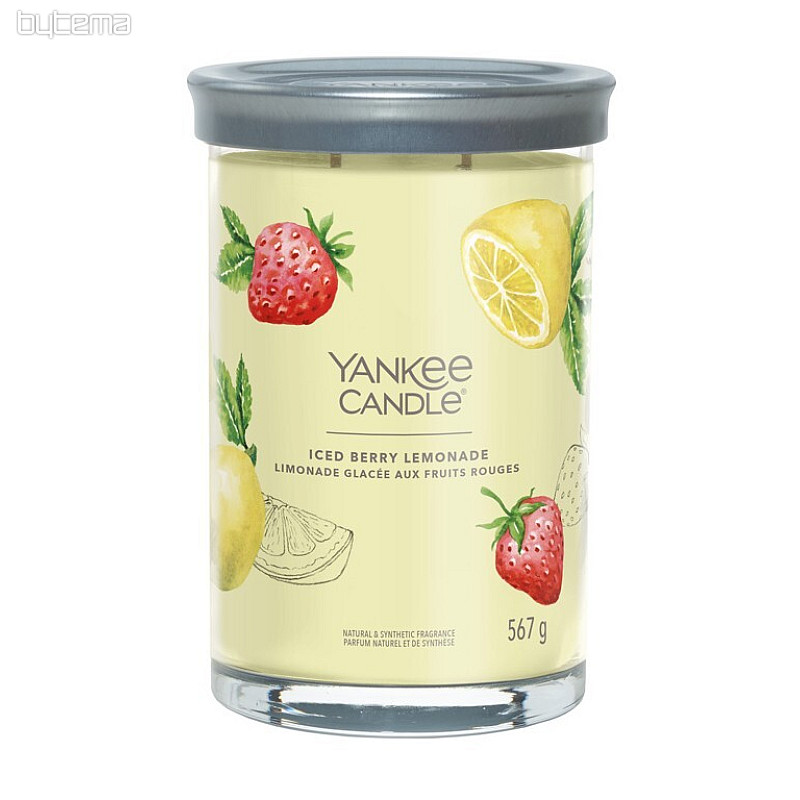 świeczka YANKEE CANDLE zapach ICED BERRY LEMONADE TUMBER LARGE 2 knoty