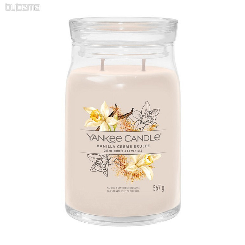 świeca YANKEE CANDLE zapach VANILLA CREME BRULÉE DUŻE SZKŁO 2 knoty