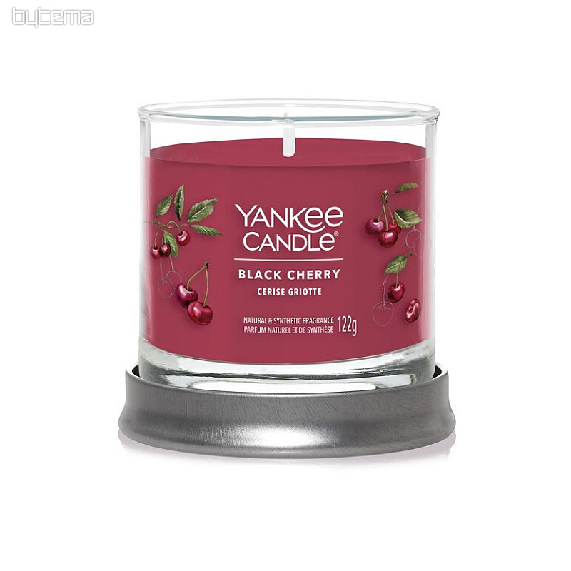 świeca zapachowa YANKEE CANDLE BLACK CHERRY TUMBER SMALL