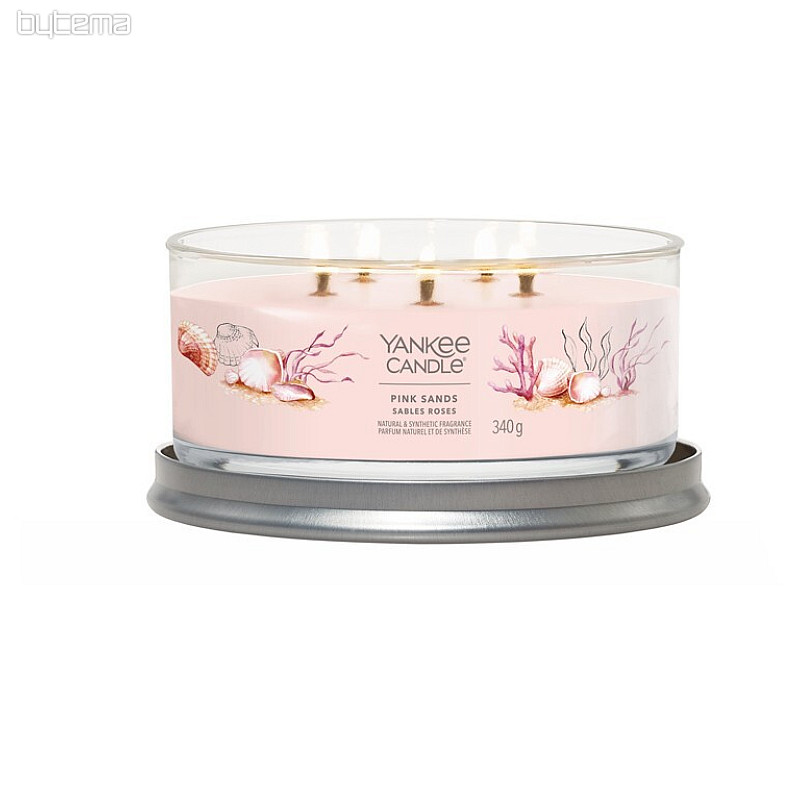 świeczka zapachowa YANKEE CANDLE PINK SANDS TUMBER MEDIUM 5 knotów