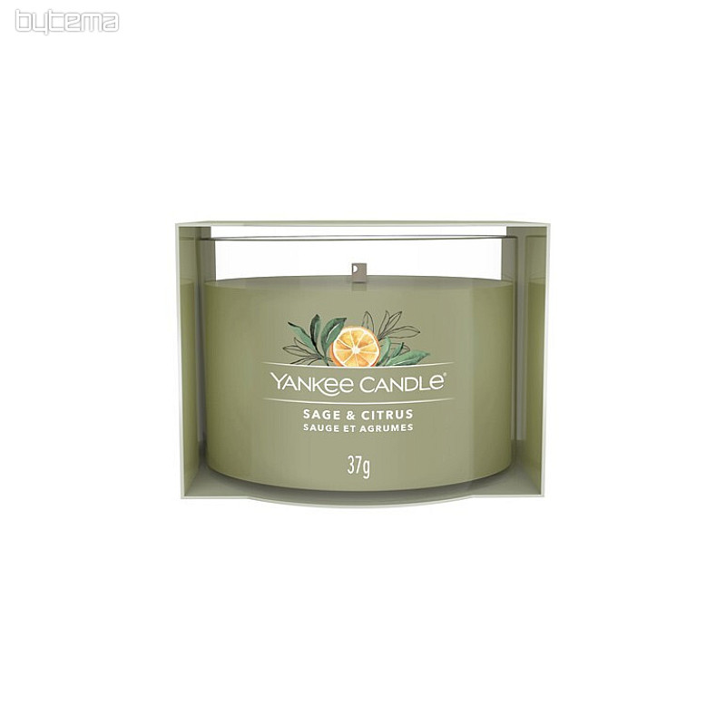 świeca YANKEE CANDLE o zapachu SZAŁWII i CYTRUSOWEGO SZKŁA 37g