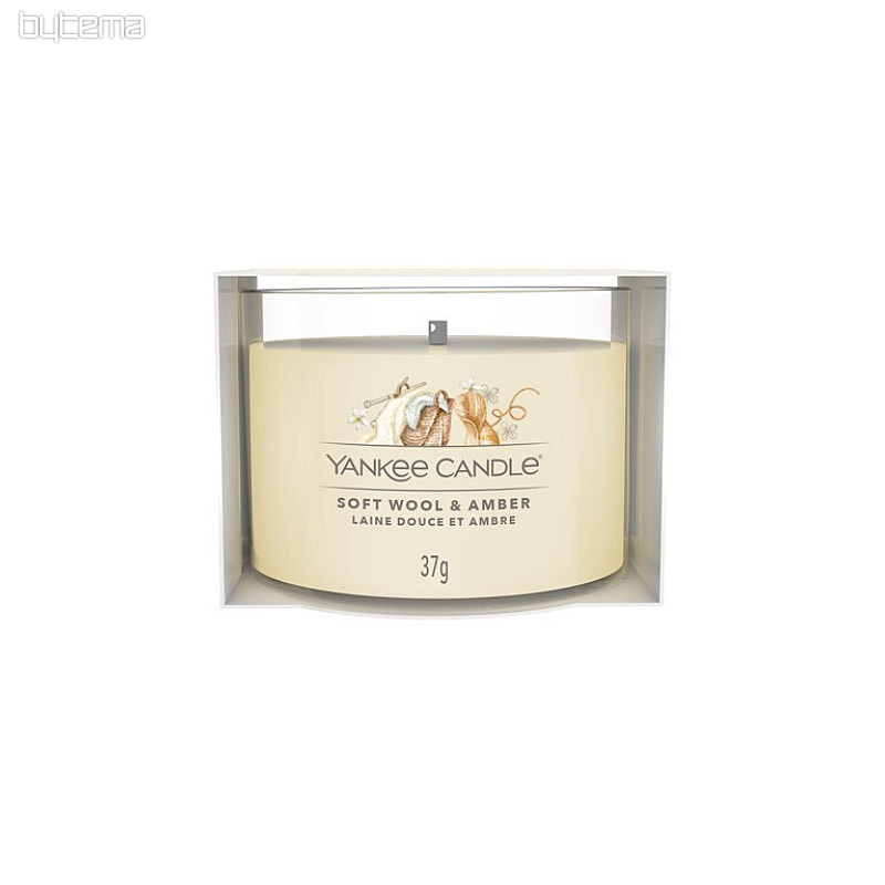 świeca zapachowa YANKEE CANDLE SOFT WOOL i ANBER W SZKLE 37g