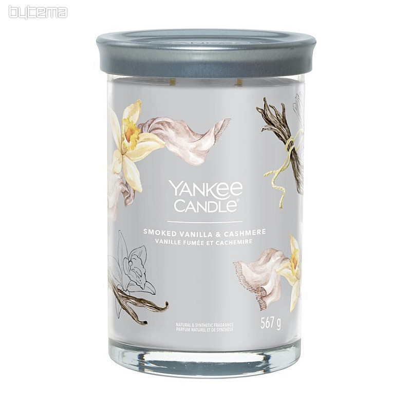 świeca zapachowa YANKEE CANDLE SMOKED VANILLA i CASHMERE TUMBER DUŻA