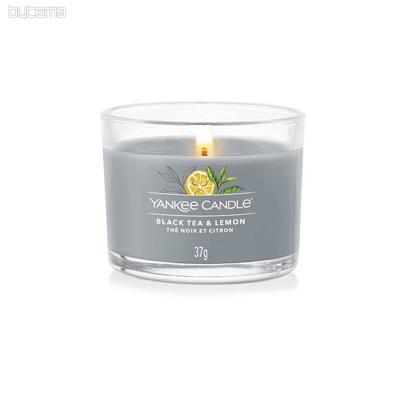 świeca YANKEE CANDLE o zapachu BLACK TEA i CYTRYNA W SZKLE 37 g