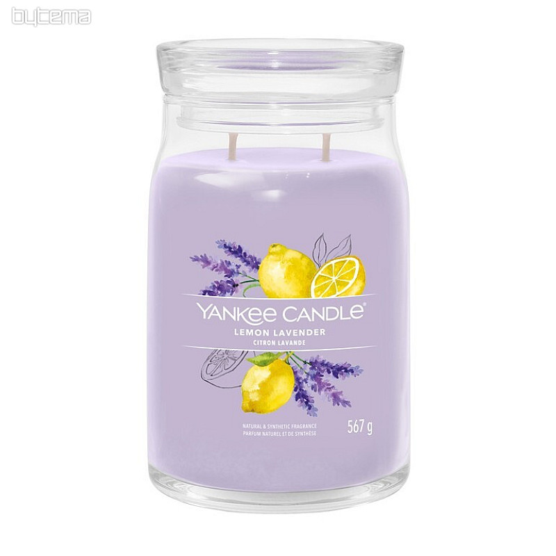 YANKEE CANDLE - LEMON LAVENDER SZKŁO DUŻE 2 knoty