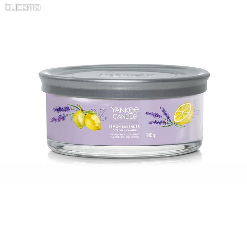 YANKEE CANDLE - LEMON LAVENDER TUMBER MEDIUM 5 knotów