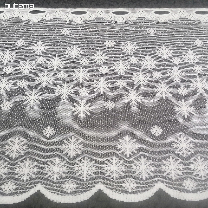 Świąteczna zasłona żakardowa w kształcie płatków śniegu A374704