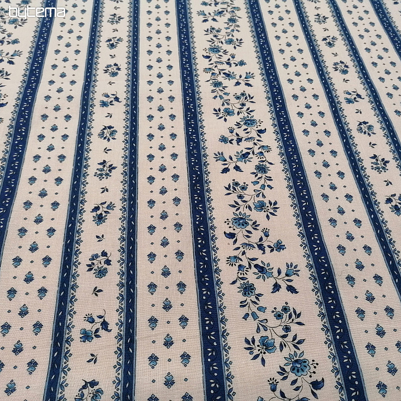 Tkanina bawełniana MAJOLIKA w niebieskie paski