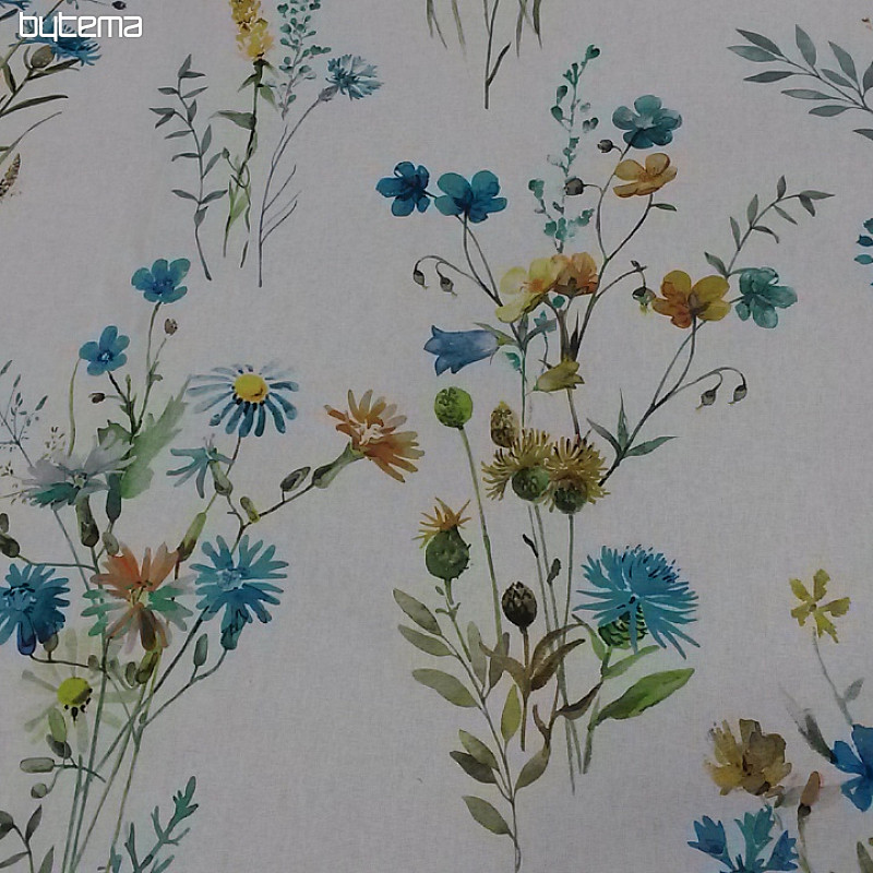 Tkanina dekoracyjna Lato łąkowy błękit