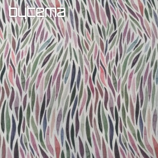 Tkanina dekoracyjna Izaro zielono-fioletowa