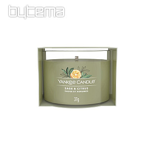 świeca YANKEE CANDLE o zapachu SZAŁWII i CYTRUSOWEGO SZKŁA 37g