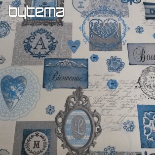 Tkanina dekoracyjna NOSTALGIE niebieskie