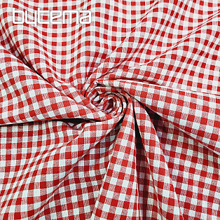 Tkanina dekoracyjna KANAFAS czerwona 0,5x0,5 cm