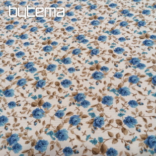 tkanina dekoracyjna LAURA - małe niebieskie kwiatki