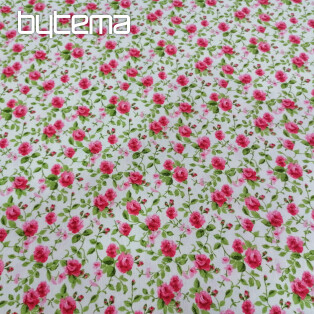 tkanina dekoracyjna LAURA - małe różowe kwiatki