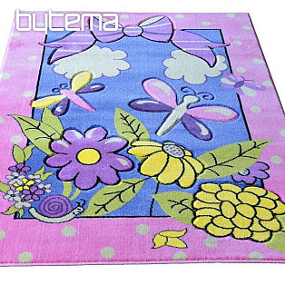 Dywan dziecięcy KIDS BUTTERFLIES FRAME różowy