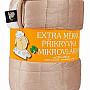 Koc z mikrofibry EXTRA SOFT SHEEP ze szwem ORZECHY